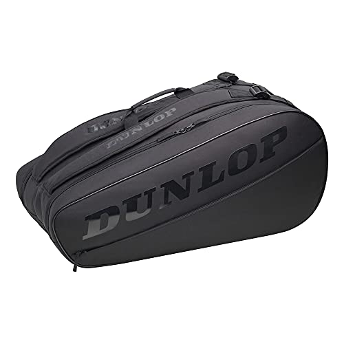 Dunlop Sports CX-Club 10er Bolsa para raqueta - Negro, Negro Brillante