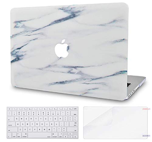 Estuche rígido de plástico LuvCase 3 en 1 con cubierta de teclado y protector de pantalla Compatible con MacBook Air de 13 pulgadas A1466 y A1369, (sin identificación táctil) (Crystal Marble)