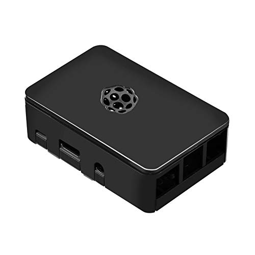 Exliy Estuche para Raspberry Pi Premium Carcasa Protectora de ABS con CPU y Chip LAN Compuesto por GPIO, Cámara, Pantalla(Black)