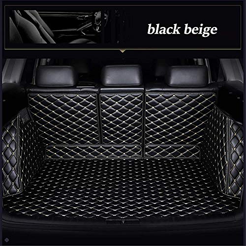 Funda De Maletero De Coche Protector Maletero Coche para Ford Mustang Focus F150 Explorer Mondeo Fiesta Ecosport Everest S-MAX C-MAX Mustang Edge Tourneo Kuga Ranger Cubre Maletero Coche, Negro Beige