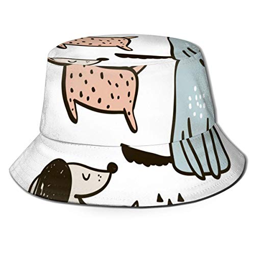 GOSMAO Sombrero Unisex para Perro, Sombrero de Pescador, Sombrero para el Sol al Aire Libre, Negro-Q5
