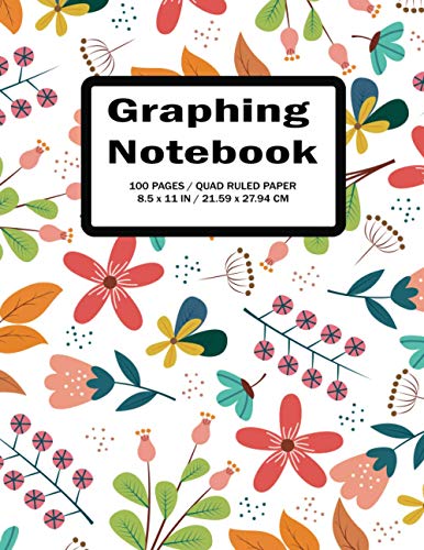 Graphing Notebook: Graph Paper Spiral Notebook, Quad Ruled Grid Paper, Math and Science Composition Notebook for Students, 1 subject, 100 Sheets (Large, 8.5 x 11)