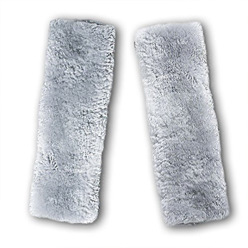 HLZDH – Almohadilla de piel suave de imitación para el hombro para cinturón de seguridad | dos almohadillas para el cinturón de seguridad del asiento del coche