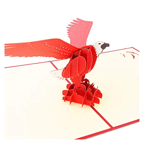 Invitación Tarjeta 3D Feliz cumpleaños o Invitaciones de Negocios Tarjetas de felicitación Postal de Regalo Miniaturas Vehículo (Color : Eagle)
