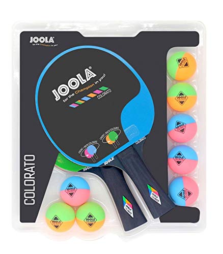 JOOLA - Juego de 2 raquetas de ping, color rosa y bolas