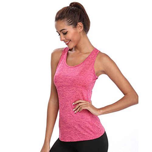 Joyshaper Camiseta de Deportes para Mujer - Top de Tirantes Chaleco Ajustado de Compresión de Secado Rápido Extra Grande Rosa