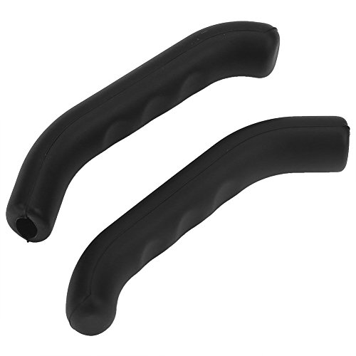 Keenso Protectores para Manetas de Bici, Agarre de Silicona Impermeable para maneta de Freno, Antideslizante (Negro)