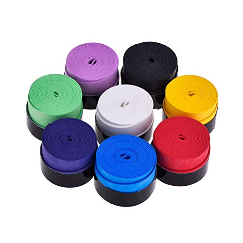 LIOOBO 10pcs Raqueta de Tenis Grip Tape Overgrip Wrap Antideslizante para Squash Racket Racquetball Badminton Pickleball Paddle Mango de Bate de béisbol (Color Aleatorio)