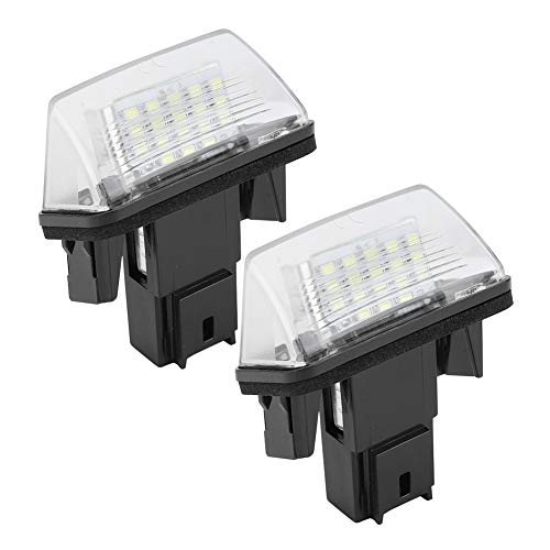 Luz de matrícula 18 LED lámpara de matrícula de coche izquierda y derecha para Ci_troen C3 2002-2009 ensamblajes de luz de matrícula de automoción 2 uds.