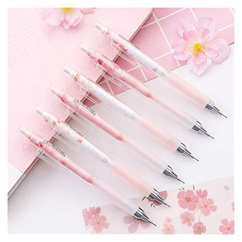 LVTONG Lápiz 3D 0.5mm Japón Blossoms encantadores de Cerezo Lápiz automático Kawaii Lápices mecánicos de plástico para Regalos para niños Suministros de Estudiante Papelería lápiz lápiz Grafito 9b