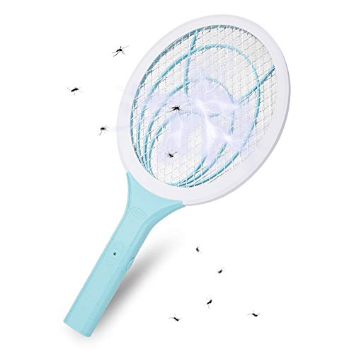 Mafiti MS100 Raqueta Antimosquitos. Raqueta Matamoscas Electrica Elimina Mosquitos Electrico,2200 Voltios. Seguro para uso en el hogar. (color azul)