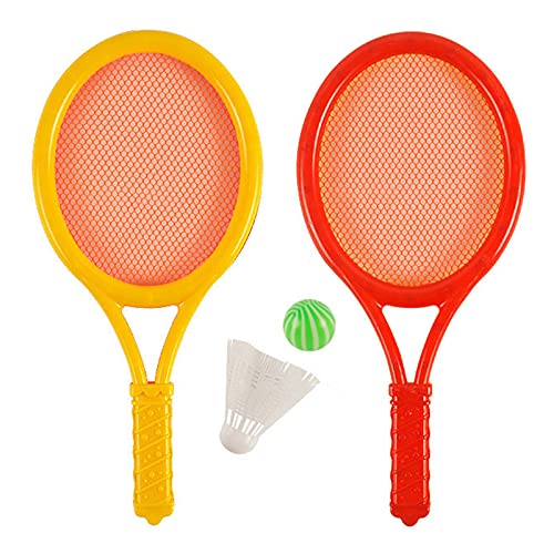 MAGELIYA Juego clásico de Raqueta de Tenis para niños Pelotas de bádminton para niños Juguetes Deportivos Divertidos elásticos