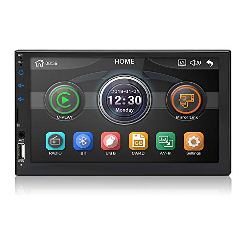 MiCarBa Double DIN Car Stereo Bluetooth Radio Video Player, 7 Pulgadas HD Car Video Stereo Soporte Android Phone Mirror Link. (CL7043)