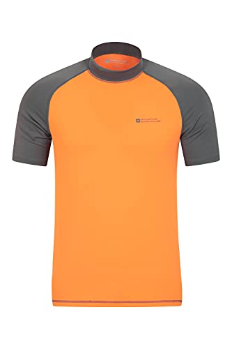 Mountain Warehouse Camiseta térmica con protección Solar UV para Hombre - Camiseta térmica con protección Solar UV UPF50+, Top térmico de Secado rápido, Costuras Planas Naranja XXL