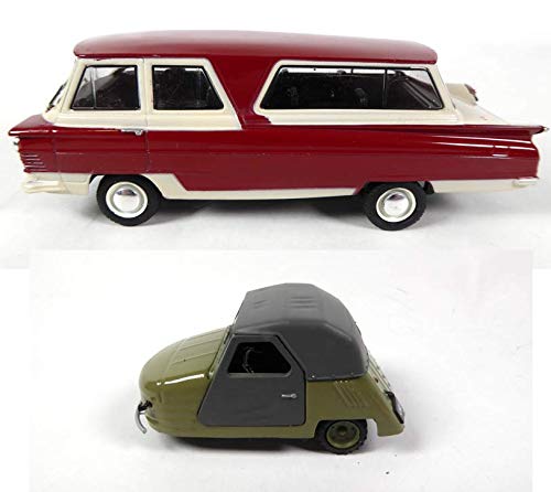 OPO 10 - Lote de 2 Coches 1/43 USSR DeAgostini: Ctatp Start Mac3 1966 + SMZ S 1L Cyclecar (R10 + R26)