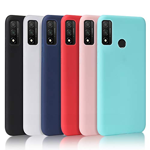 Oureidoo 6X Funda Huawei P Smart 2020, Carcasa en Silicona - [ Negro + Blanco Translúcido + Azul Claro + Rojo+ Rosado+ Menta Verde ]