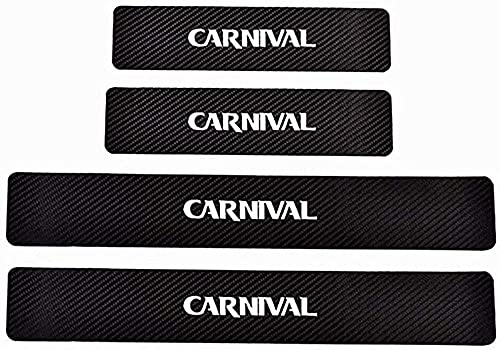 Para Kia Carnival, 4 piezas de pegatinas de fibra de carbono para el umbral de la puerta del coche, almohadillas de protección para el umbral de la puerta Para Kia Carnival, 4 piezas de pegatinas de fibra de carbono para el umbral de la puerta del coche, almohadillas de protección para el umbral de la puerta