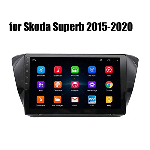 para Skoda Superb 2015-2020 Android 10.0 Car Stereo Radio Double DIN Sat Nav Navegación GPS Reproductor Multimedia con Pantalla táctil de 9 Pulgadas Receptor de Video con 4G DSP Carplay