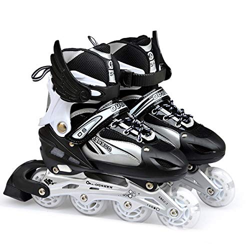 Patines En Linea Mujer/Hombre Rollerblades Adulto Al Aire Libre Moda Robusto Durable Patines En LíNea, Mudo MúLtiple Proteccion Cuchillas De Rodillos,M(35/38)