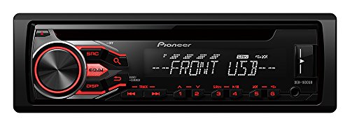 Pioneer DEH-1800UB Radio CD con RDS USB, Blanco y Rojo