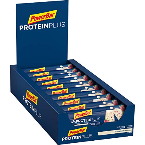 PowerBar Protein Plus 33% Vanilla Raspberry 10x90g - Barra de alta Proteína + Suero y Proteína de Caseína