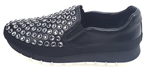 Prada Zapatillas Slip On para mujer, color negro, art. 3S6018 Negro Size: 37 EU