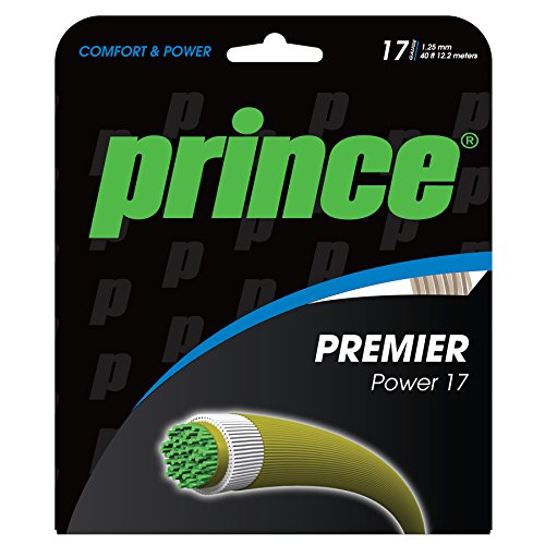 Prince Premier Power  17 - Cuerdas raqueta tenis, 1.25 mm