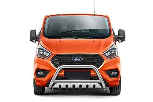 Protector frontal con placa de parrilla apta para Ford Transit Custom a partir del año de fabricación 2018 Protector frontal con placa de parrilla apta para Ford Transit Custom a partir del año de fabricación 2018