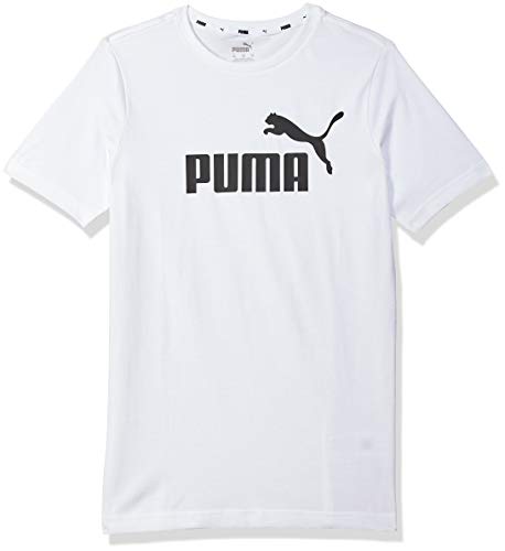 PUMA ESS Logo tee Camiseta, Hombre, White, M