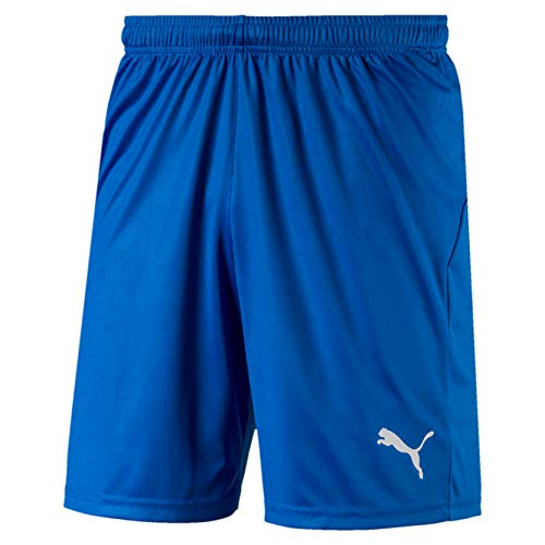 PUMA Liga Shorts Core Pants, Hombre, Electric Blue Lemonade-White, S