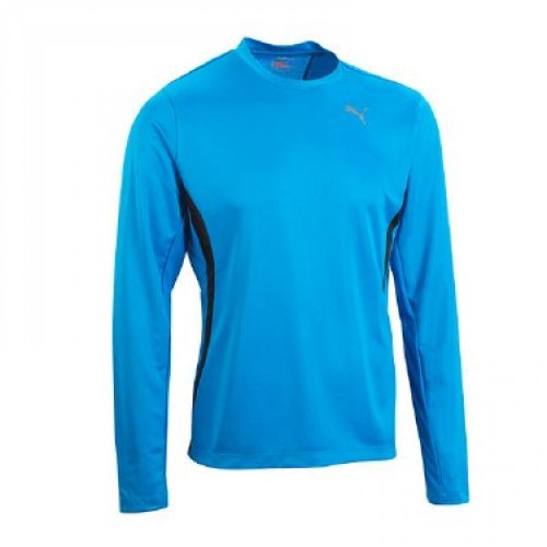 PUMA PE Camiseta de Running Caballero, Azul, L