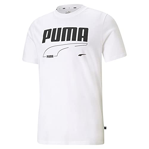 PUMA Rebel tee Camiseta, Hombre, White, XL