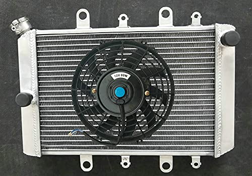 Radiador de aluminio + ventilador para Ya-ma-ha Grizzly Kodiak 700 YFM700 YFM700P/D/K 4x4 EPS YFM 700 2016 2017 2018 2019