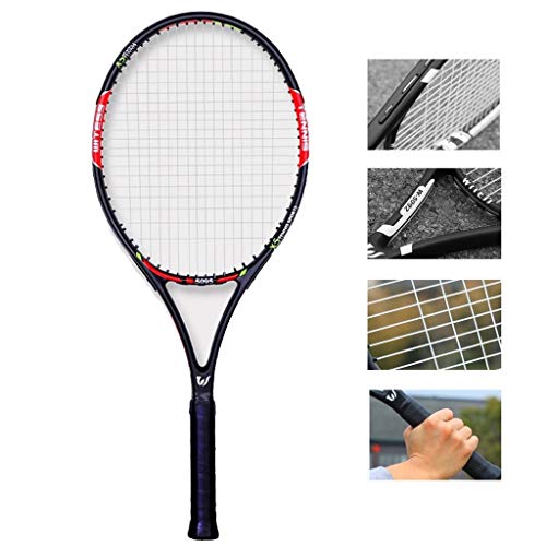 Raqueta de tenis Raqueta De Rojo Raqueta De Adolescente Hombres Y Mujeres Principiantes Raqueta De Deportes De La Universidad (Color : Red, Size : 68cm)