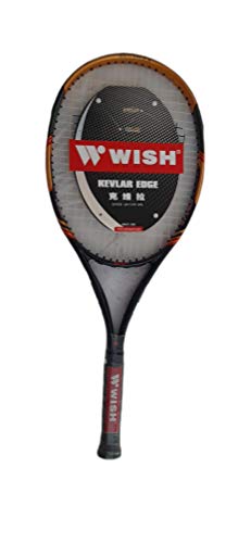 Raqueta de Tenis Wish Kevlar Edge 832, Raqueta Deportiva, Raqueta para Entrenamiento o Competición - Color Negro y Naranja