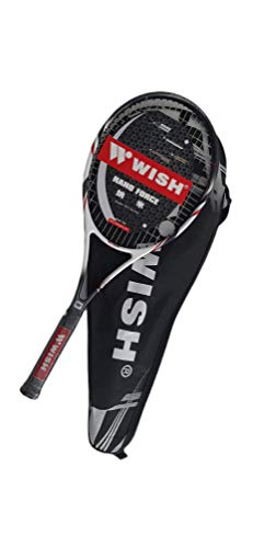 Raqueta de Tenis Wish Nano Force 891, Raqueta Deportiva, Raqueta para Entrenamiento o Competición - Color Blanco, Negro y Rojo