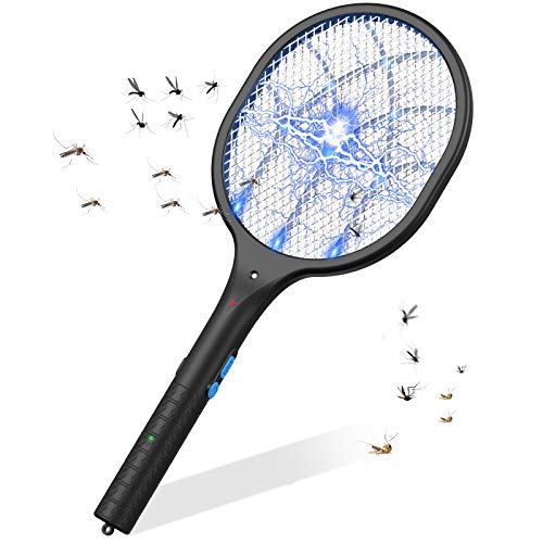 Raqueta Matamoscas Electrico Raqueta de Mosquitos Mata Mosquitos Plagas Insectos Asesino Repelente Mata Insectos Matamoscas Swat de Mosquito Eléctrico