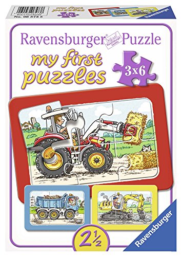 Ravensburger Puzzle 3x6 mezzi lavoro - Juguetes Juegos de Sociedad y Puzzles Ravensburger Puzzle 3x6 mezzi lavoro - Juguetes Juegos de Sociedad y Puzzles