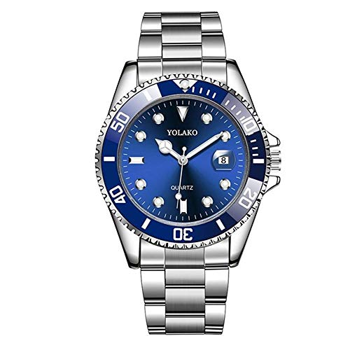 Reloj para Hombres Nuevo Reloj de Negocios Hombres Fecha Impermeable Relojes con Esfera Verde Reloj para Hombre Reloj de Pulsera Relojes para Hombres