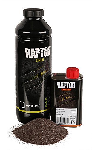 Revestimiento Upol Raptor negro para superficies de transporte de vehículos, 948 ml, incluye endurecedor + aditivo antideslizante
