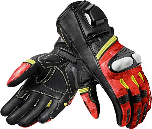 Revit Guantes League Gloves Racing, guantes deportivos de piel, color negro y rojo, XXL