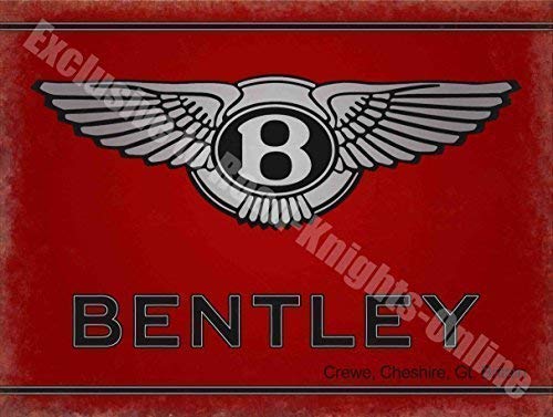 RKO Bentley Motors 186 Garaje Vintage Coche Clásico Publicidad Metal/Cartel de Acero para Pared - 40 x 30 cm