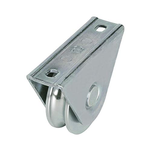 Rueda de puerta correderas y porton con soporte sobreponer, diametro 80mm, para perfil en U de 20mm, en acero zincado - MADE IN ITALY - precio e qualidad profesional