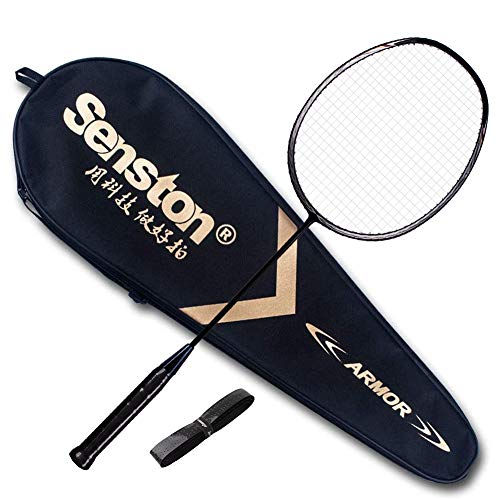 Senston N80 Grafito Raqueta de Bádminton,Badminton Racket de Fibra Carbono,Incluyendo bádminton Bolsa