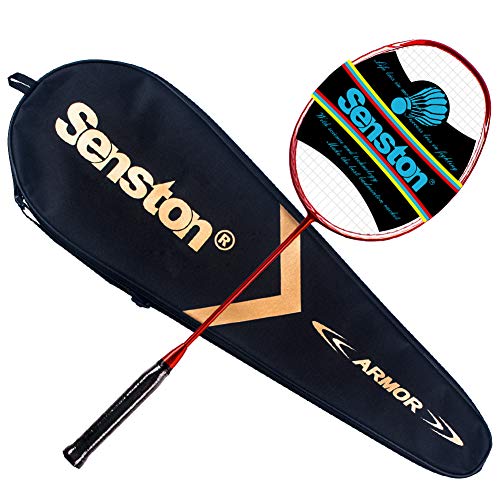 Senston N80 Grafito Raqueta de Bádminton,Badminton Racket de Fibra Carbono,Incluyendo bádminton Bolsa