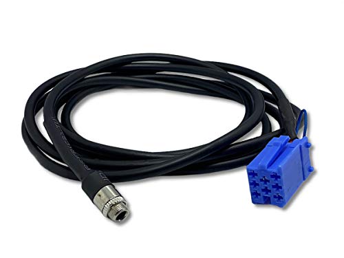 Shoppy Lab Aux In Cable Funcional Compatible para Delphi Bosch Auto Fiat 500 Grande Punto EVO Panda Lancia Y Alfa 147 Radio de Coche con Enchufe y Puente