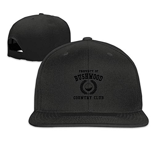Sombrero de Camionero Propiedad de Bushwood Country Club Snapback Hat Solid Flat Bill Gorra de béisbol Hombre Negro