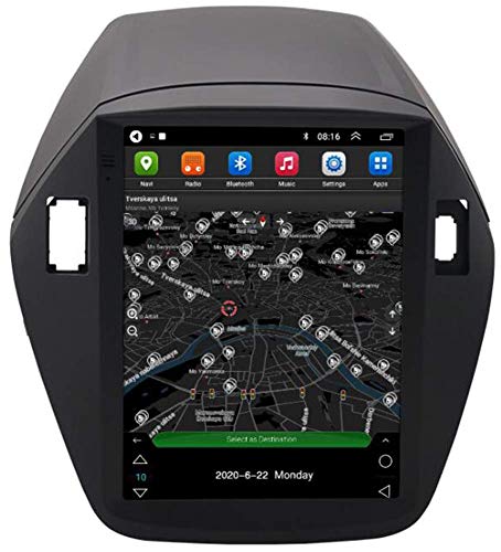 SSeir Android 9.1 Coche Reproductor de DVD GPS Unidad de Cabeza estéreo GPS Radio Navi Multimedia WiFi para Hyundai IX35 2011-2017 Control de la dirección del Volante