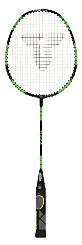 Talbot Torro Raqueta de Aprendizaje de Badminton ELI Teen, Longitud Acortada 63 cm, Mango de Aprendizaje, Cabeza Isométrica, Amarillo/Negro, 419614