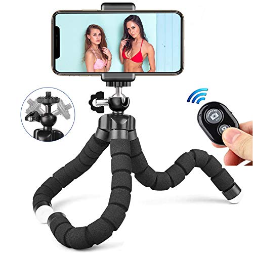 Trípode para teléfono móvil, trípode Pulpo portátil con Control Remoto Bluetooth, Mini trípode para teléfono Inteligente Que Puede Girar 360 °, Compatible con Cualquier iPhone/Octopu/xiao MiMore Trípode para teléfono móvil, trípode Pulpo portátil con Control Remoto Bluetooth, Mini trípode para teléfono Inteligente Que Puede Girar 360 °, Compatible con Cualquier iPhone/Octopu/xiao MiMore